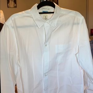 H&M large white long sleeve dress shirt